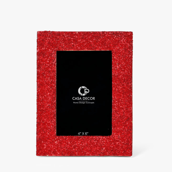 Red Beaded Photo Frame