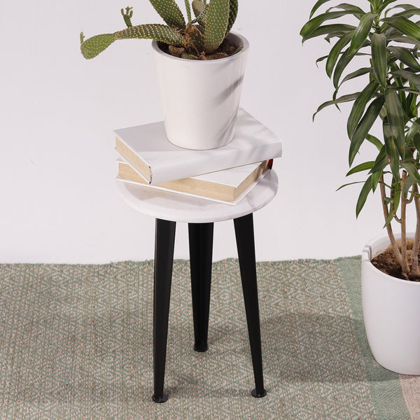 White Marble Plant Stand