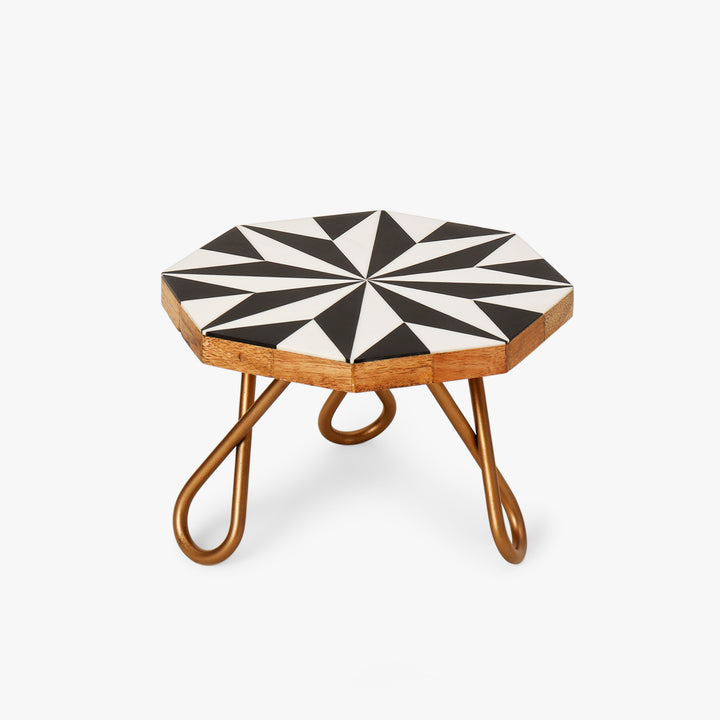 Retro Black & White Cake Stand Casa Decor