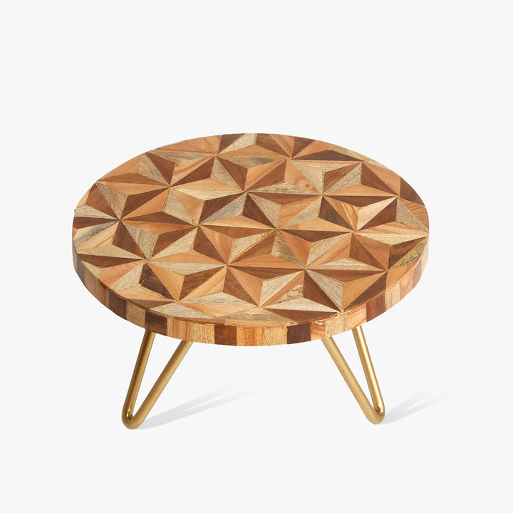 Wooden Geometric Cake Stand