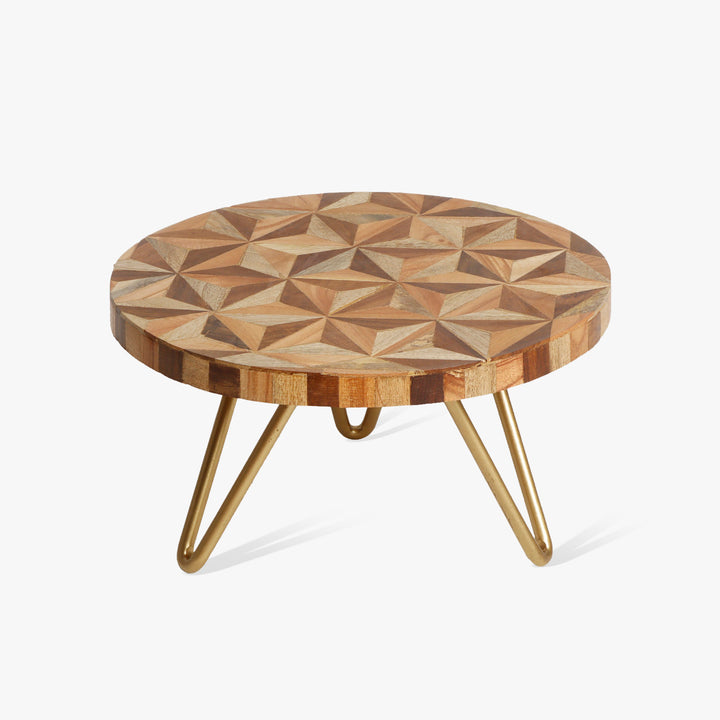 Wooden Geometric Cake Stand