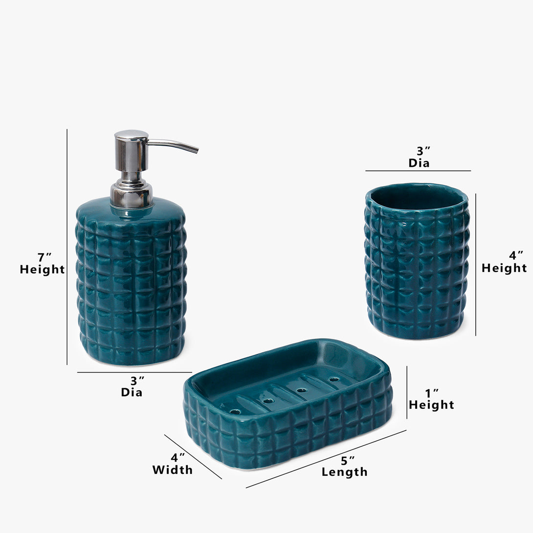 Deep Azure Bath Set