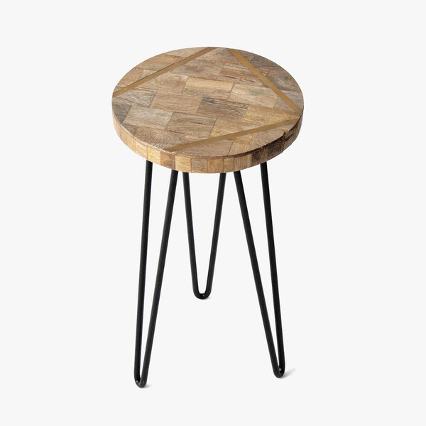 Striped Wooden Plant Stand