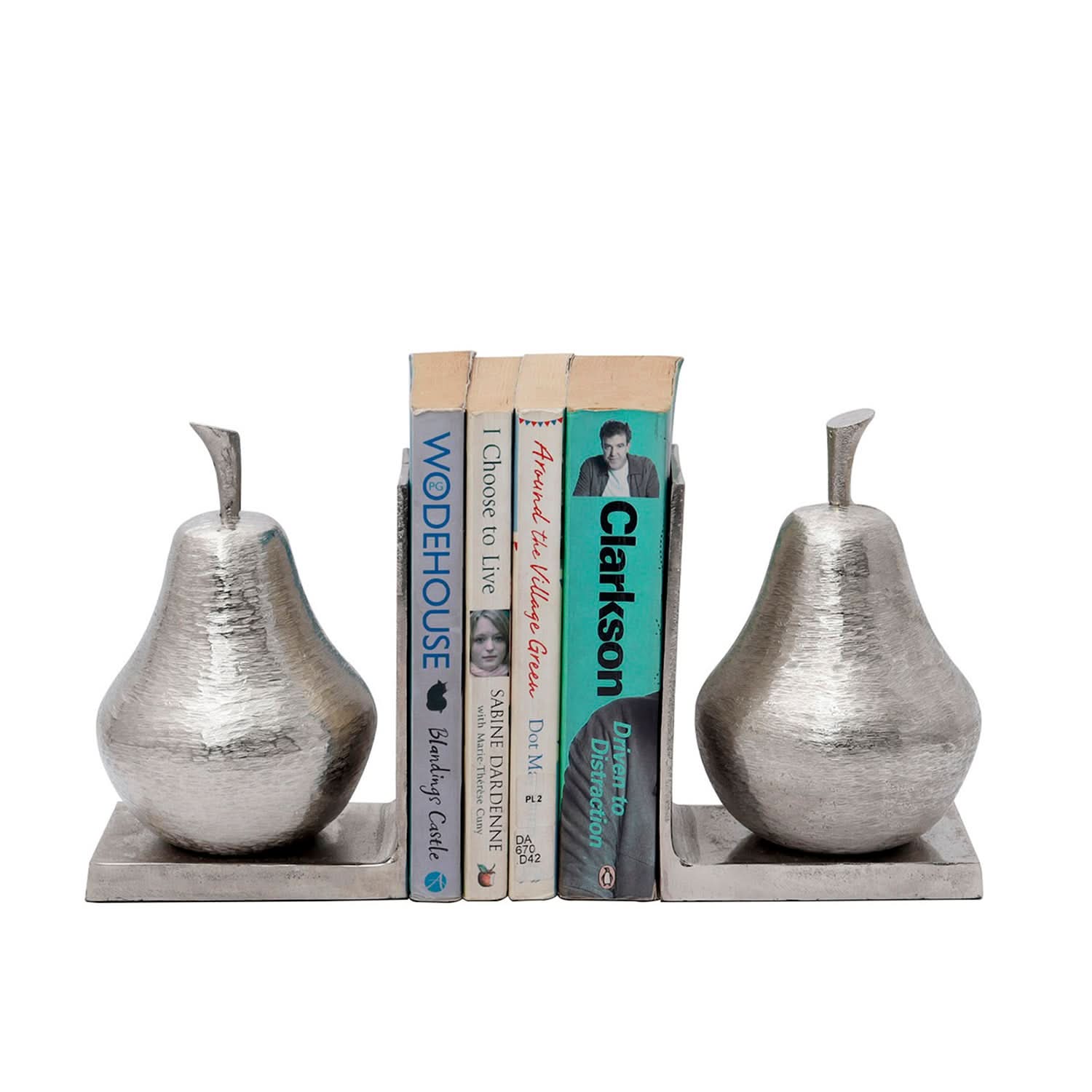 Silver Pear Unique Bookends