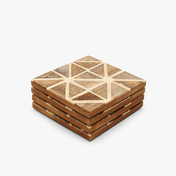 White Bella Abstract Coasters