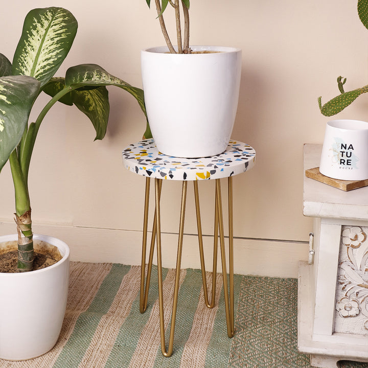 Colorful Speckled Plant Stand
