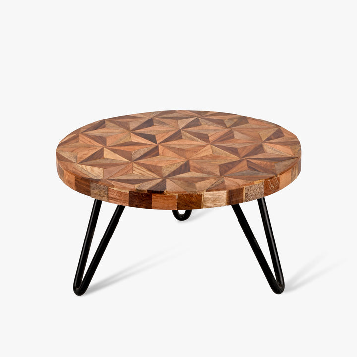 Wooden Geometric Cake Stand