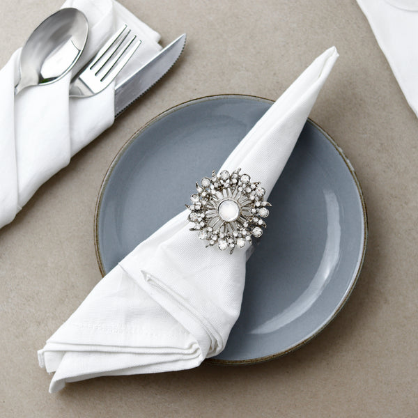 Shimmering Gemstone Napkin Rings