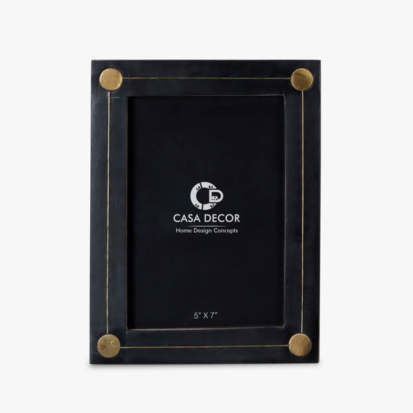 Midnight Black & Gold Luxe Photo Frame 5X7