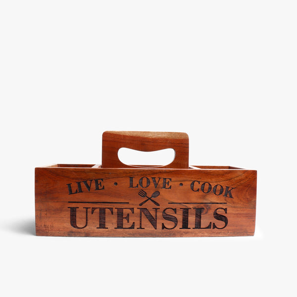 Scripted Live Love Cook Wooden Caddy