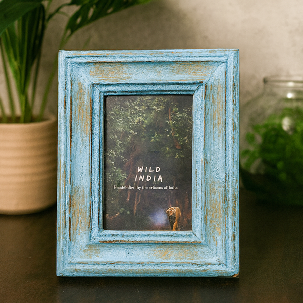 Distressed Pop Blue Picture Frame