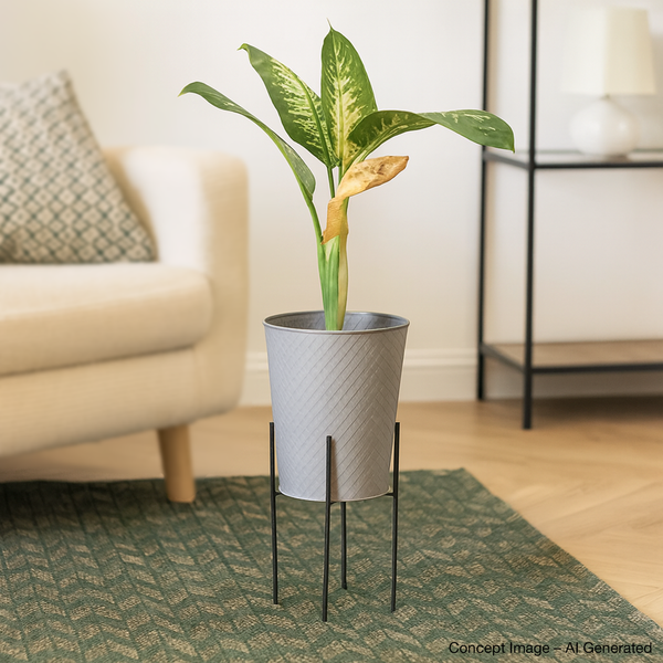 Grey Metal Planter