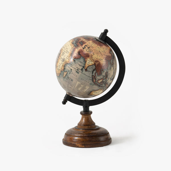 Icy Grey Ocean Globe
