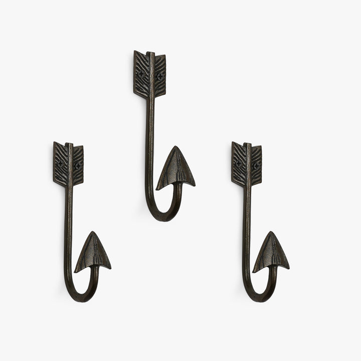 Metal Arrow Wall Hook Set