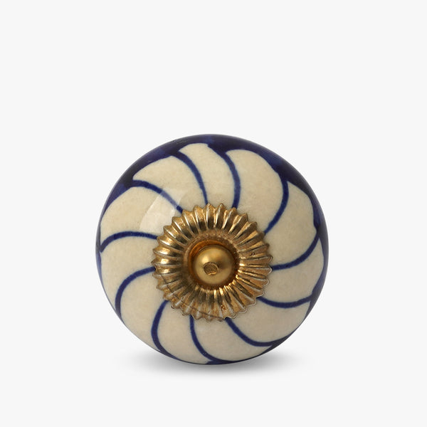 Blue Swirl Ceramic Knobs
