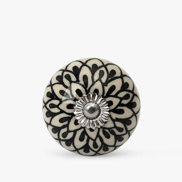 Abstract Foral Ceramic Knobs