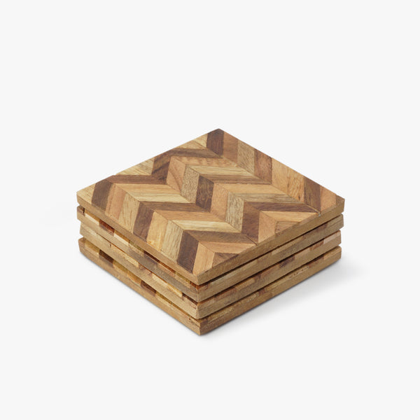 Wooden Chevron Coasters