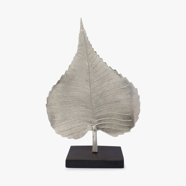 Silver Sacred Fig Leaf Artifact