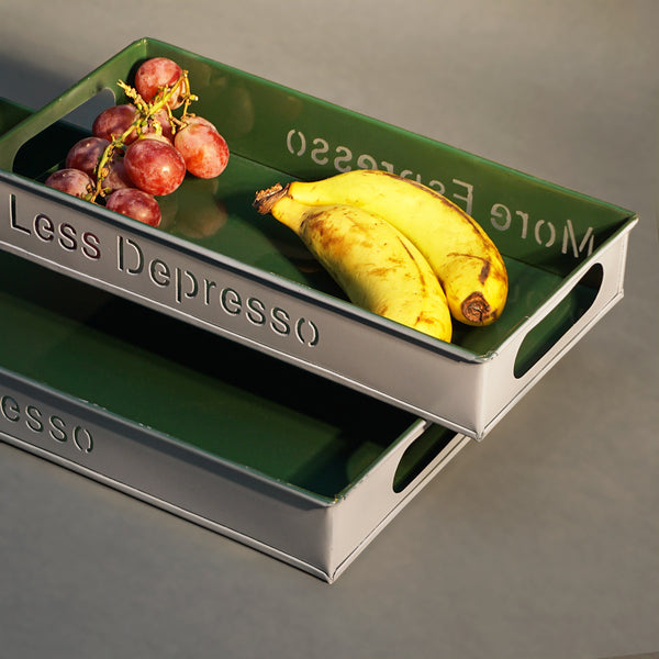 More Espresso Less Depresso Tray Set