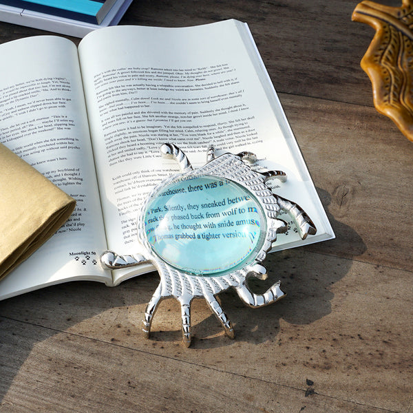 Silver Crab Magnifying Glass