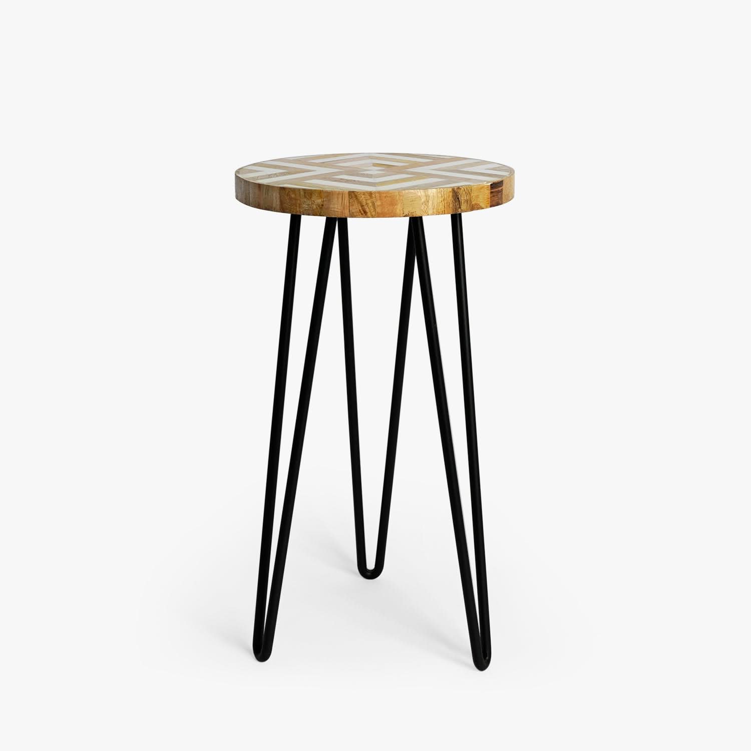 White Abstract Plant Stand