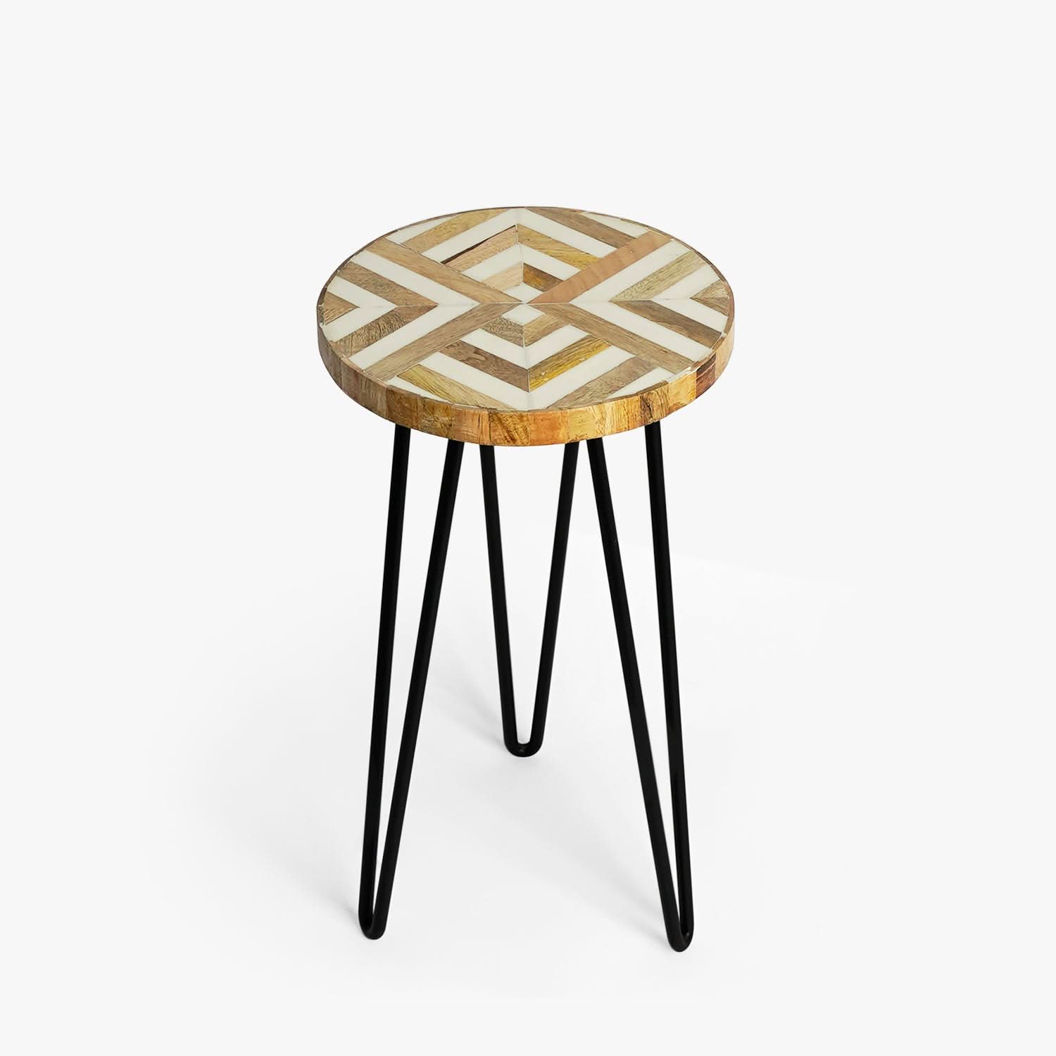 White Abstract Plant Stand