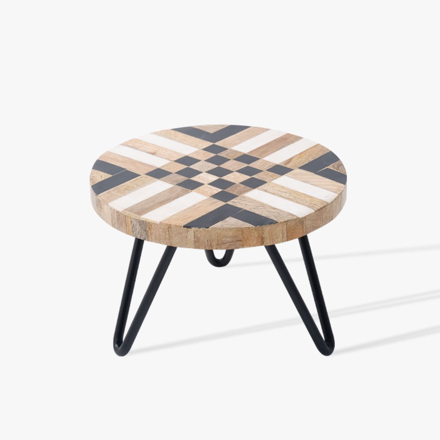 Black Checkerboard Cake Stand