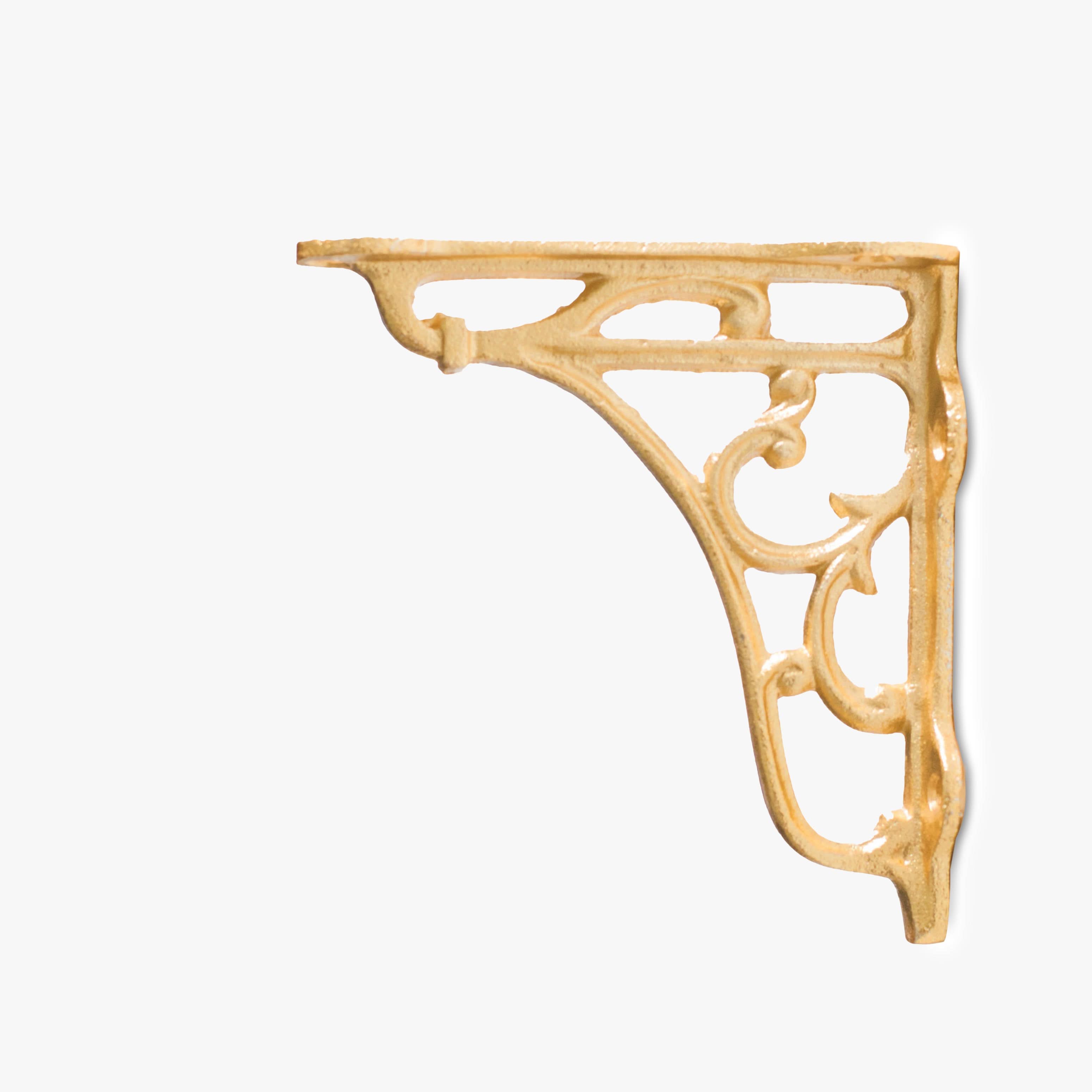 Baroque Art Wall Brackets Golden (Set Of 2)
