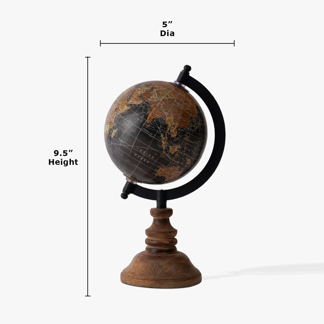 Contemporary Poppy World Globe