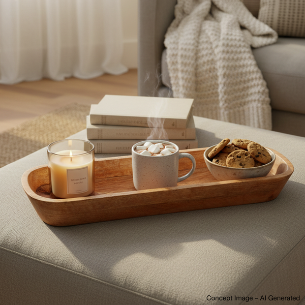 Natural Nesting Wooden Tray