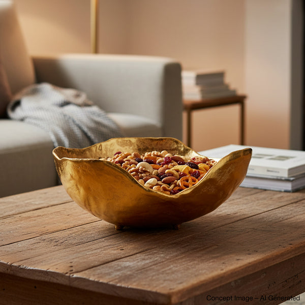 Golden Ambrosia Textured Bowl