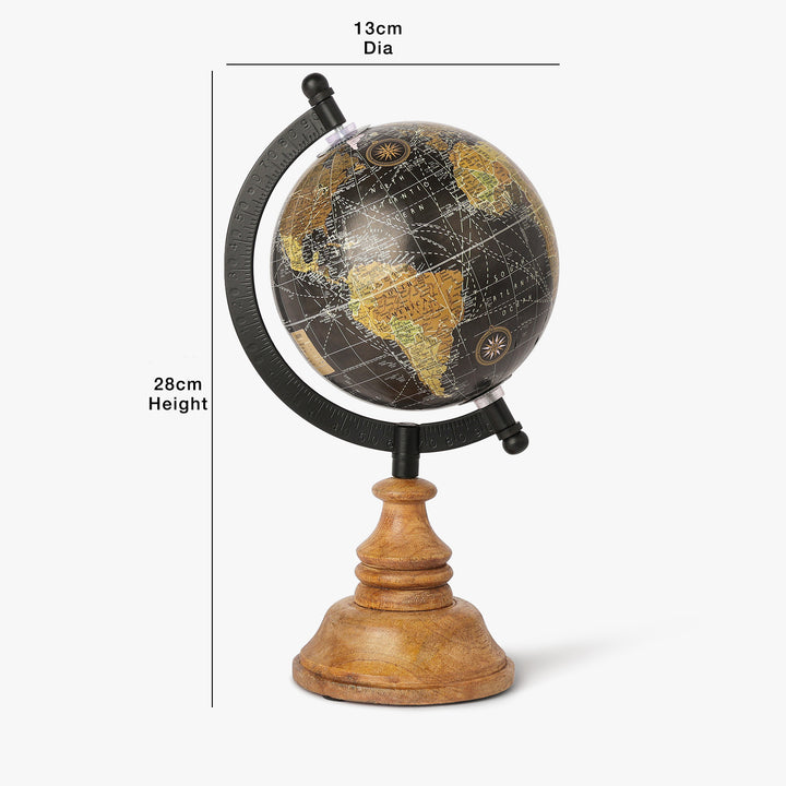 Contemporary Poppy World Globe