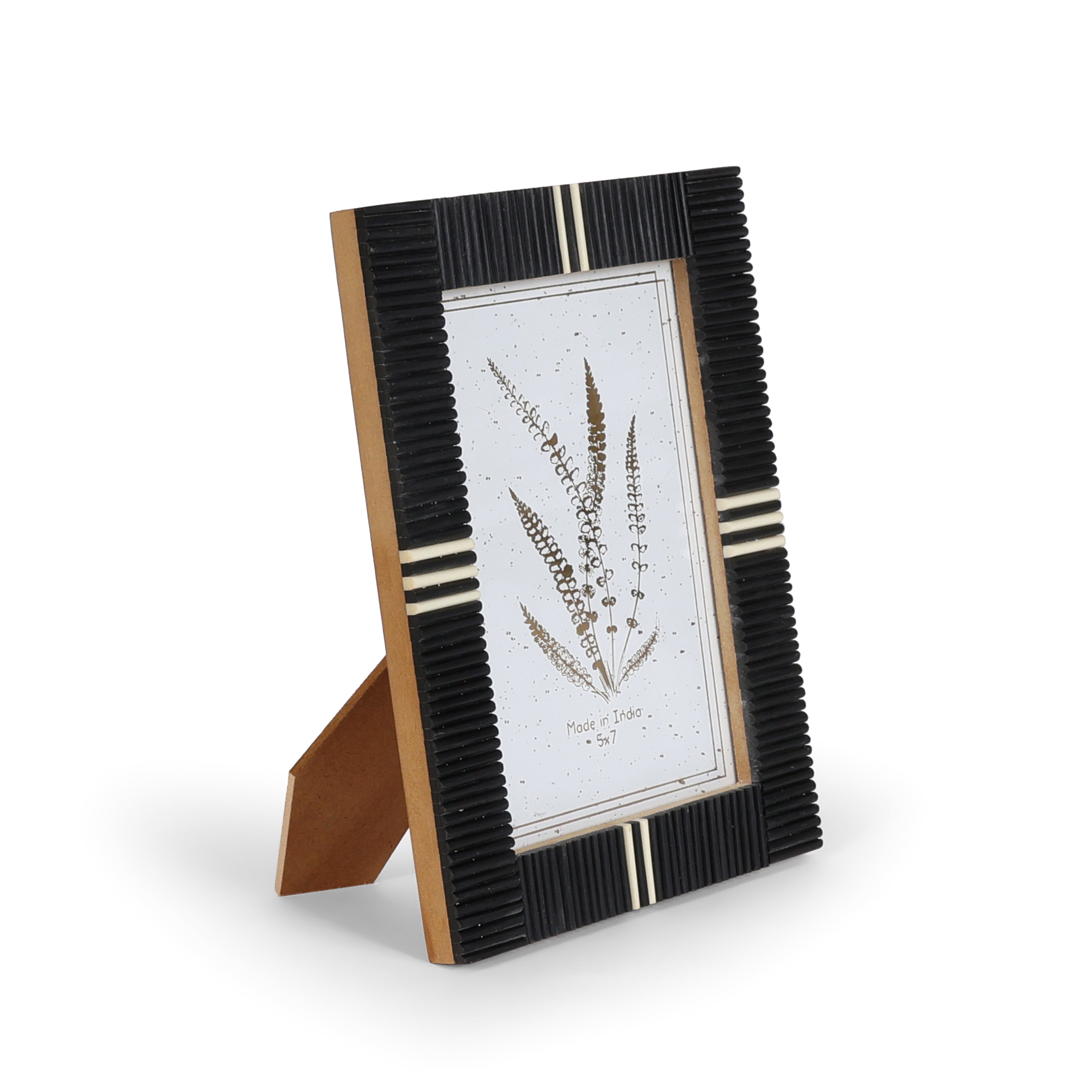 Black Textured Photo Frame for Table Decor, Shelf Styling and Memory Display