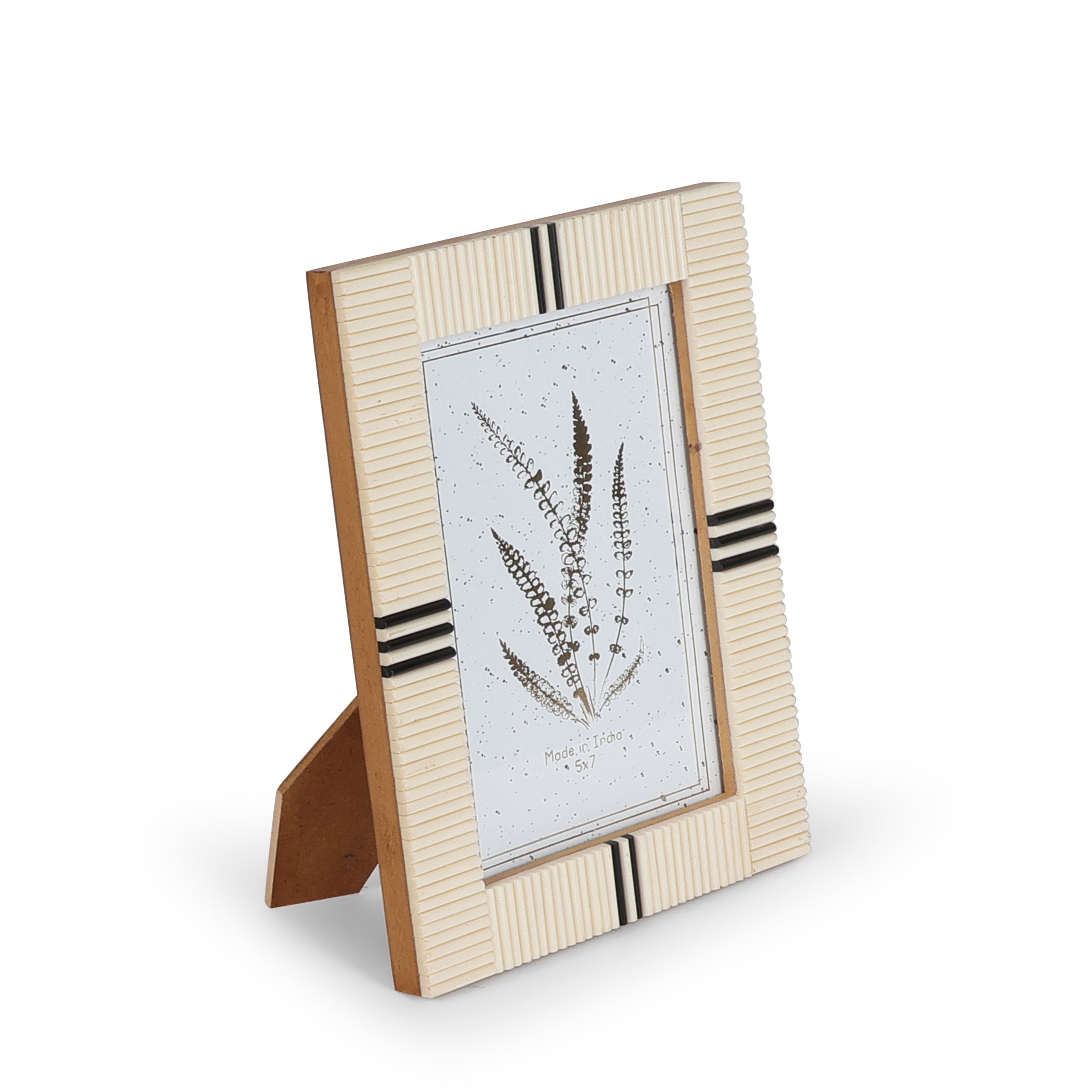 Ivory Textured Photo Frame for Table Decor, Shelf Styling and Memory Display