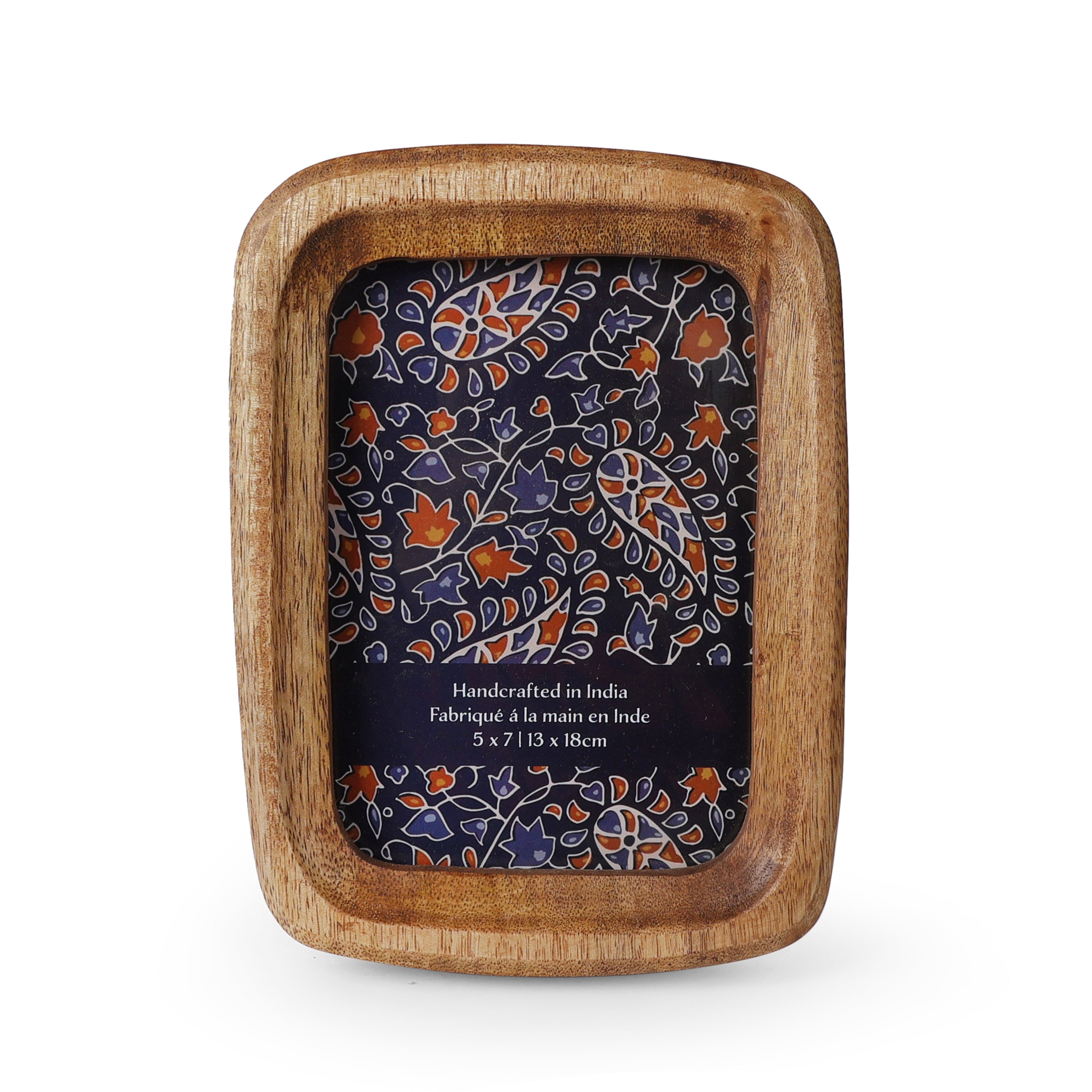 Rounded Wooden Photo Frame for Table Decor, Shelf Styling and Memory Display