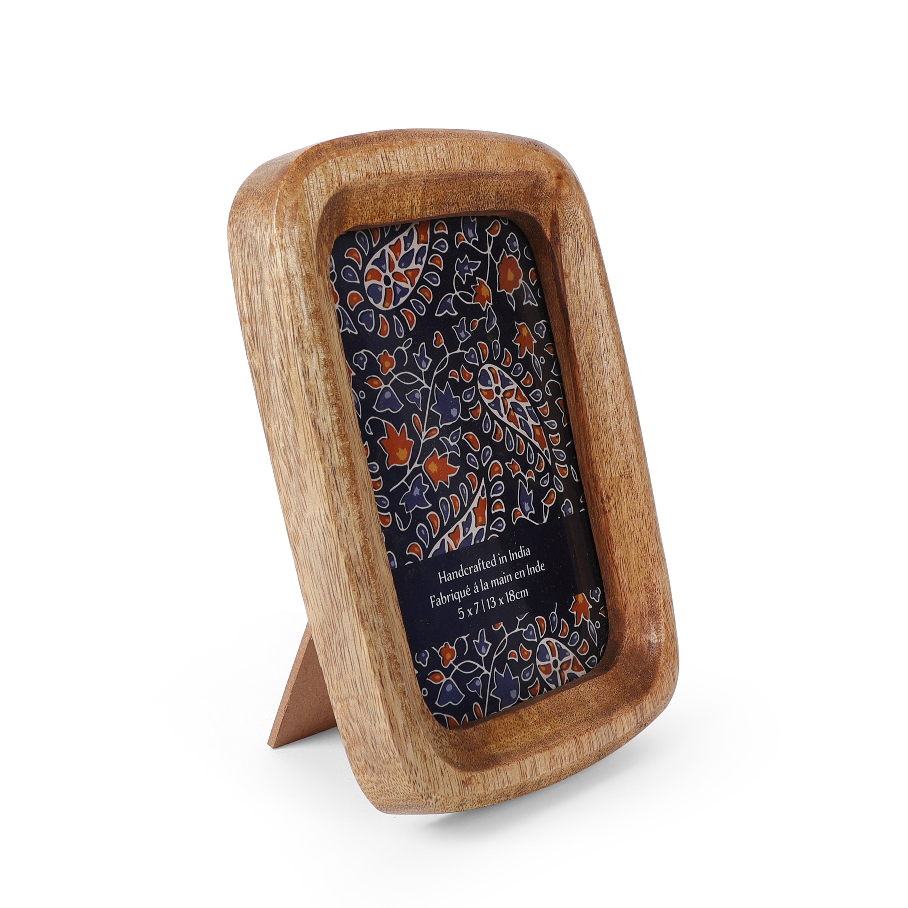 Rounded Wooden Photo Frame for Table Decor, Shelf Styling and Memory Display