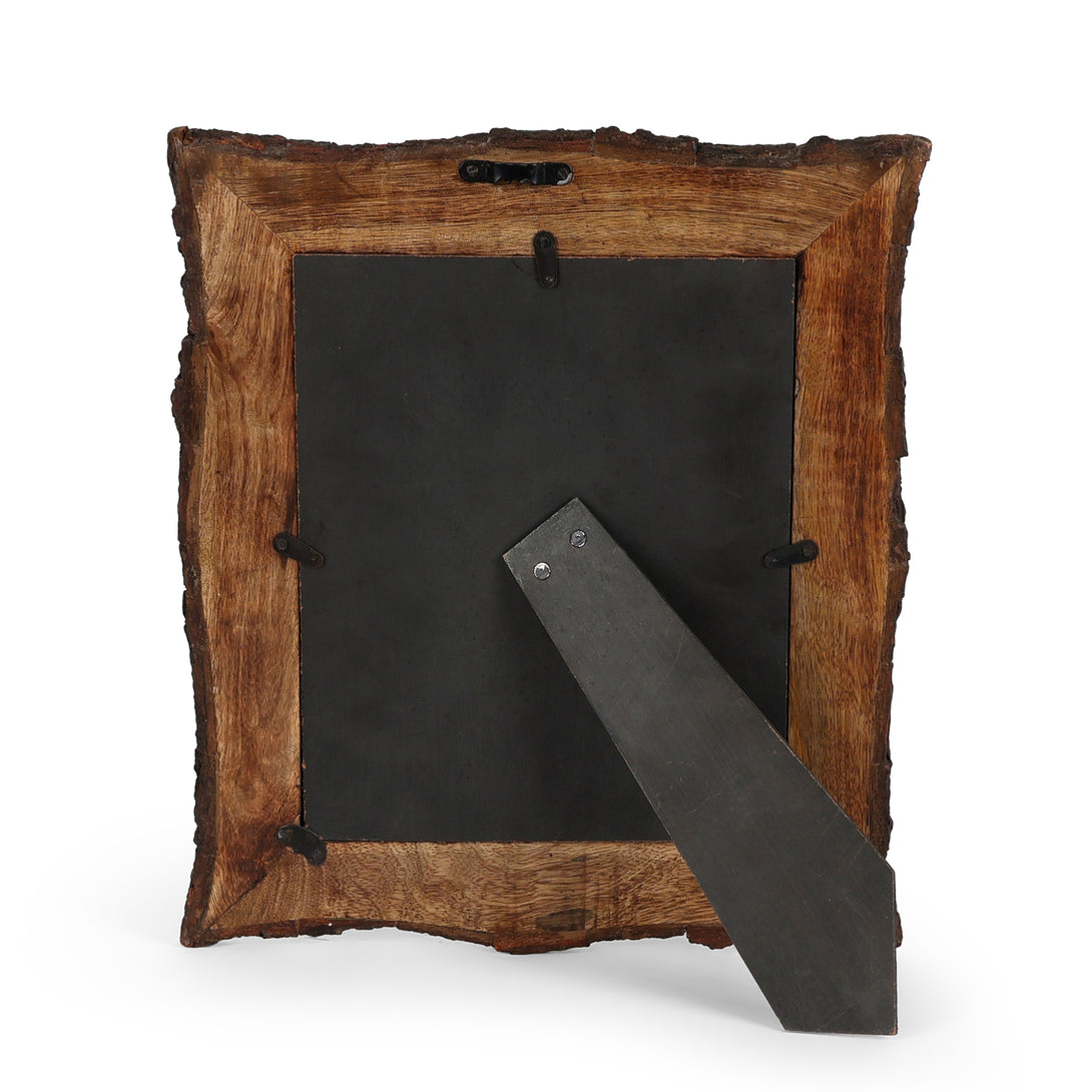 Rustic Bark Edge Wooden Photo Frame for Table Decor and Memory Display ...