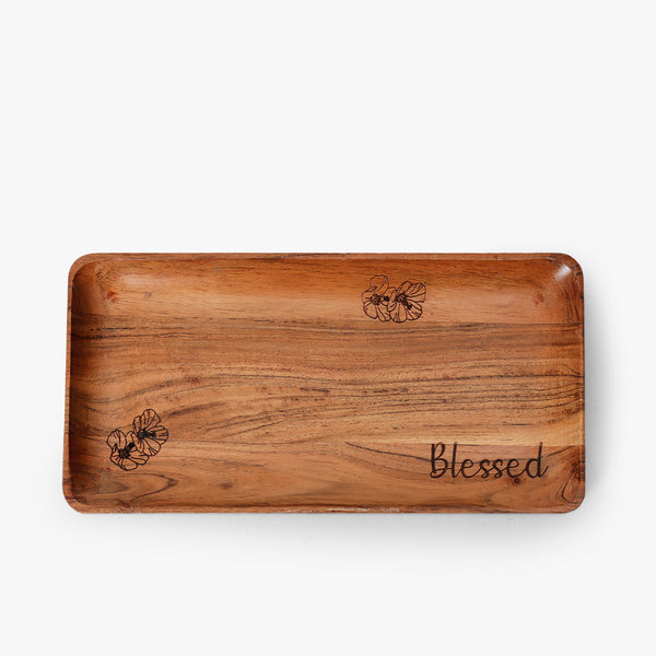 Scripted Blessed Wooden Tray