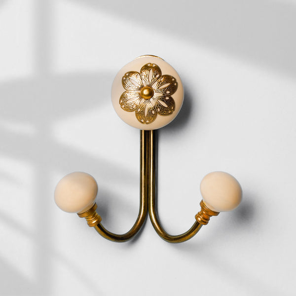 Charismatic Ceramic Filigree Wall Hook