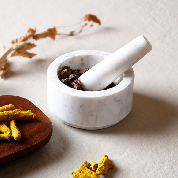 The Marble Echo Mortar & Pestle