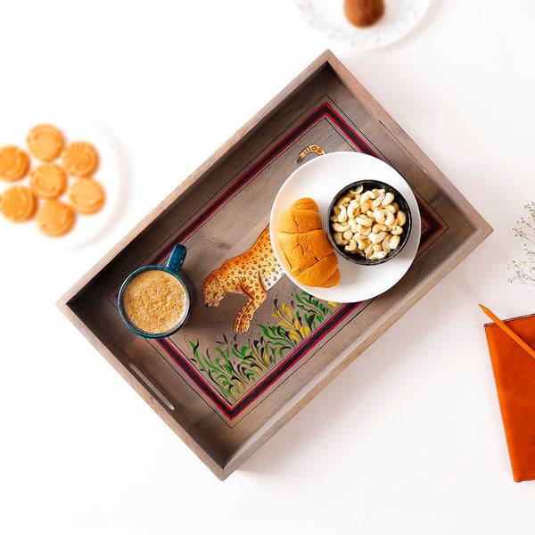 Leopard Print Serving Tray