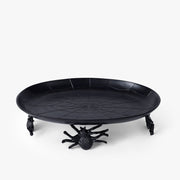Black Spider Web Platter Stand | Statement Serving Tray for Snacks, Desserts & Table Décor