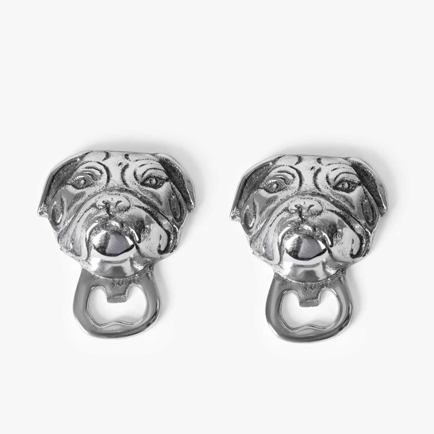 Bulldog Metal Bottle Opener Set of 2 | Decorative Bar Accessories & Kitchen Tool for Home Decor
