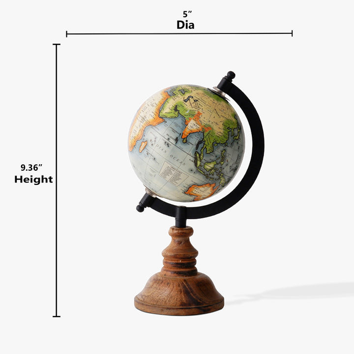 Contemporary Poppy World Globe