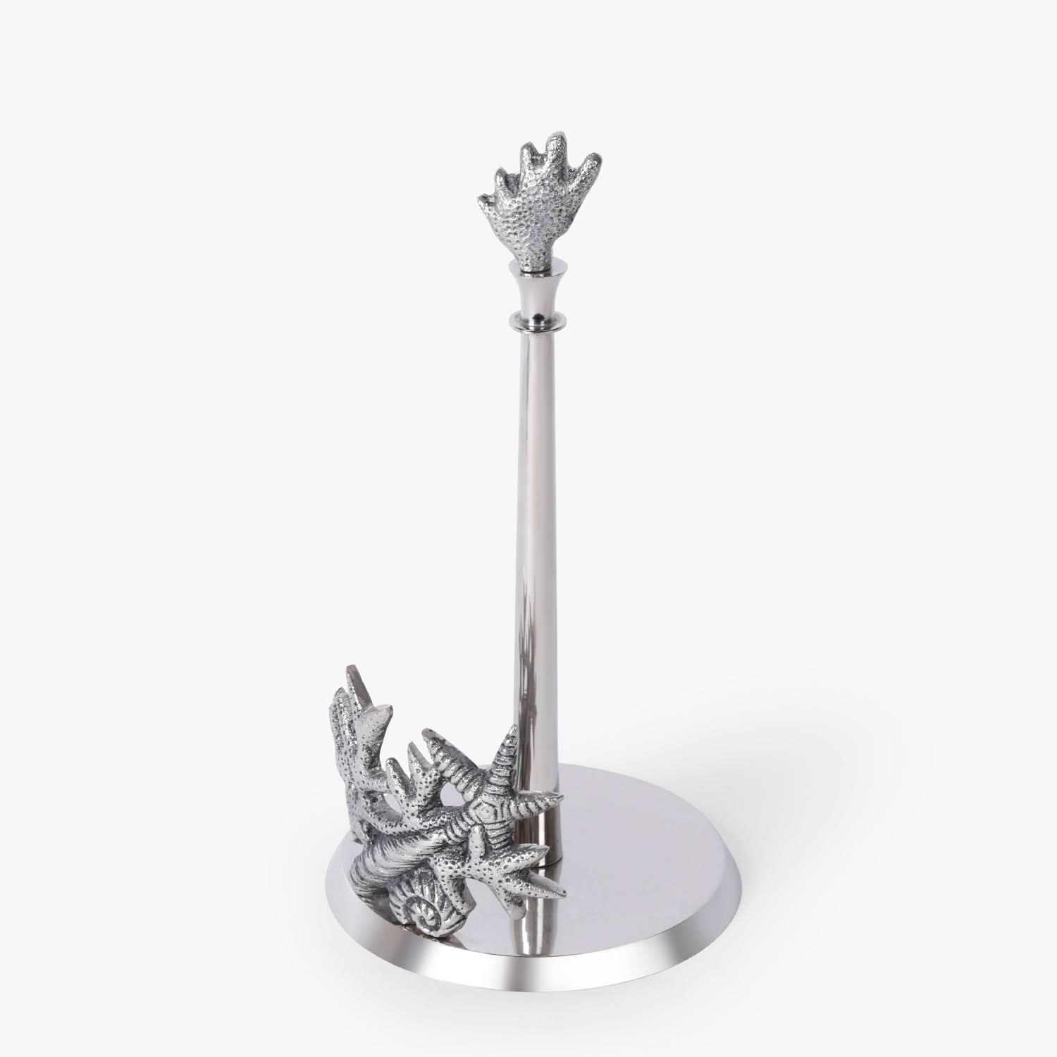 Coastal Metal Kitchen Roll Holder for Dining Table, Kitchen Counter and Beach Style Home Decor