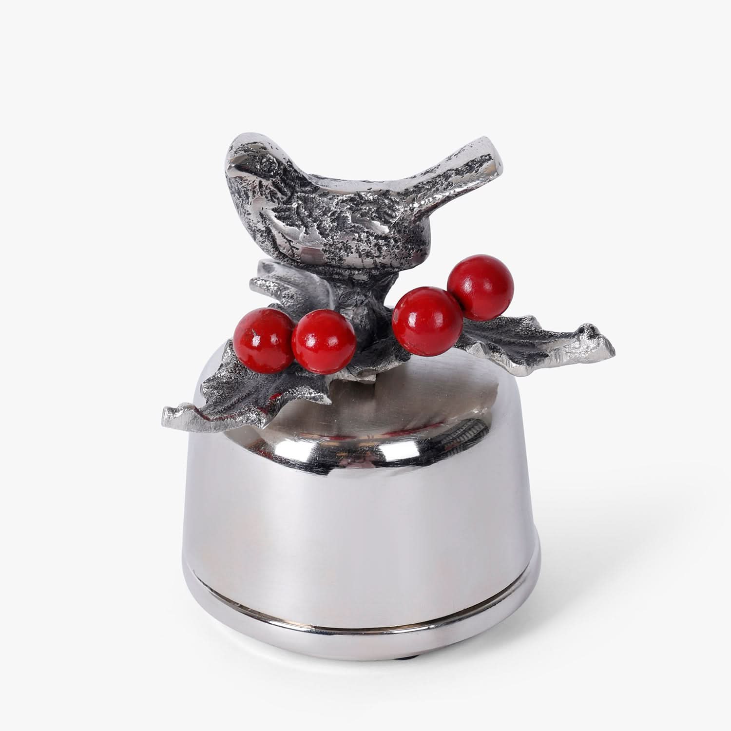 Christmas Bird Decorative Metal Box for Festive Table Decor, Gifting and Holiday Home Styling