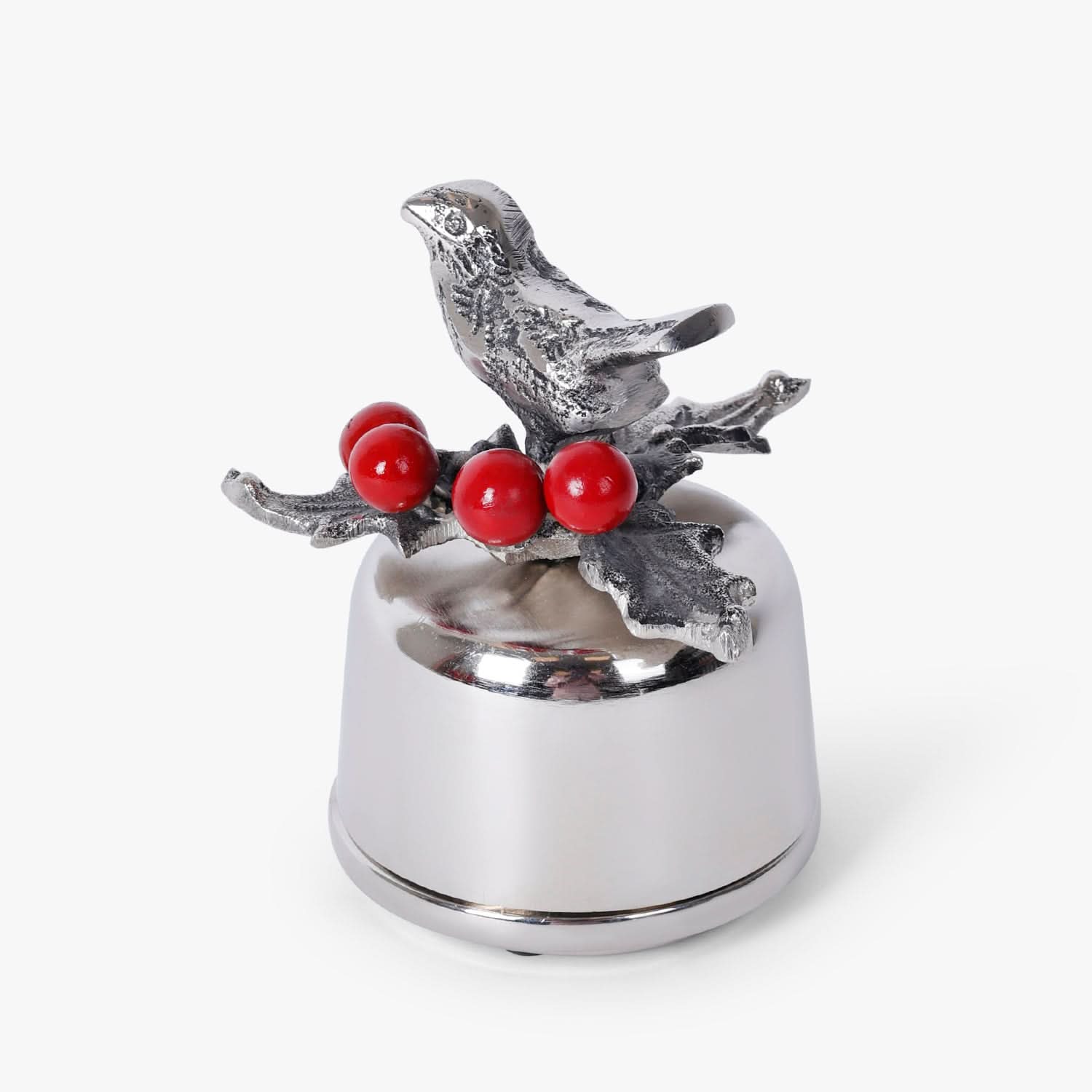 Christmas Bird Decorative Metal Box for Festive Table Decor, Gifting and Holiday Home Styling
