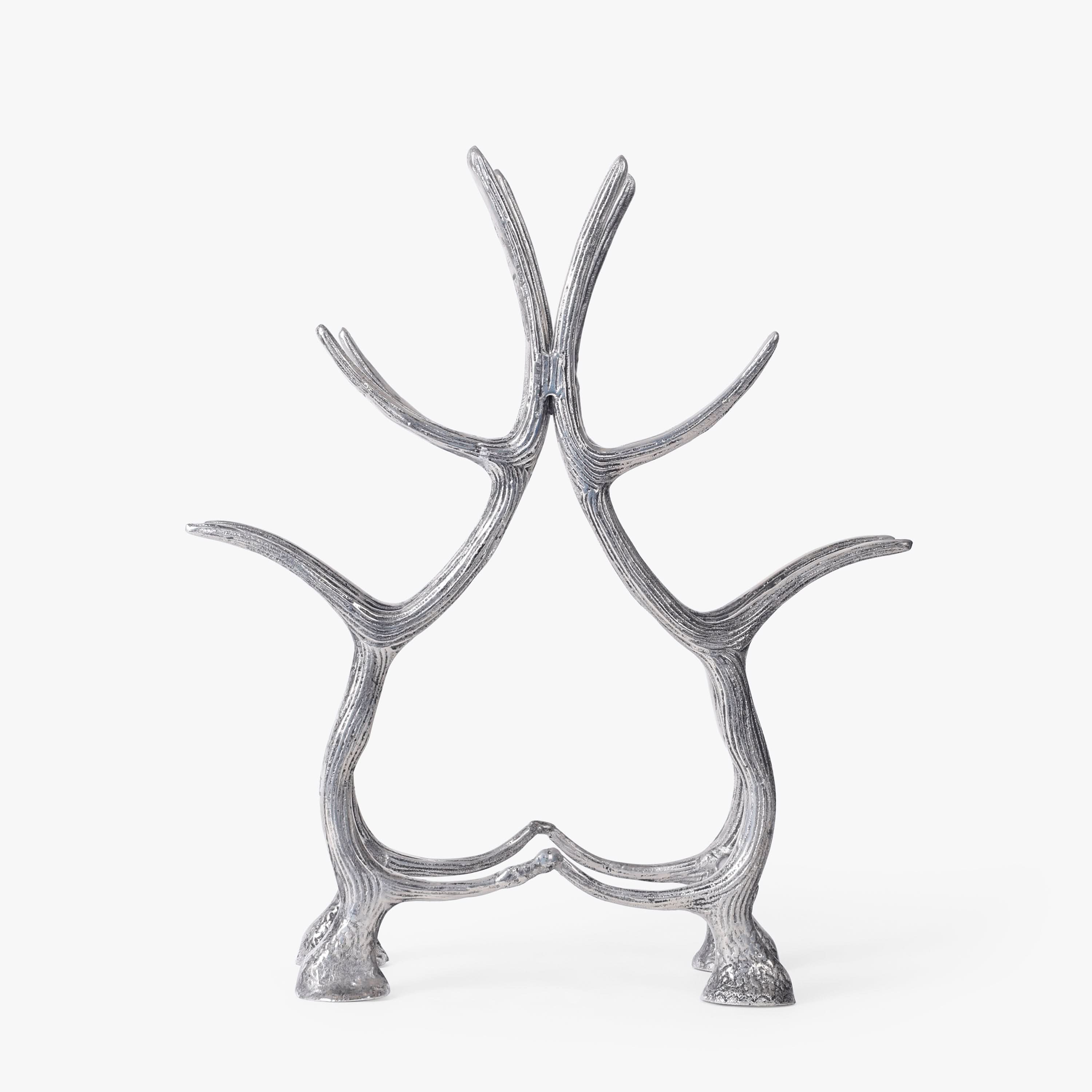 Antler Wine Bottle Holder for Bar Counter, Dining Table and Kitchen Decor