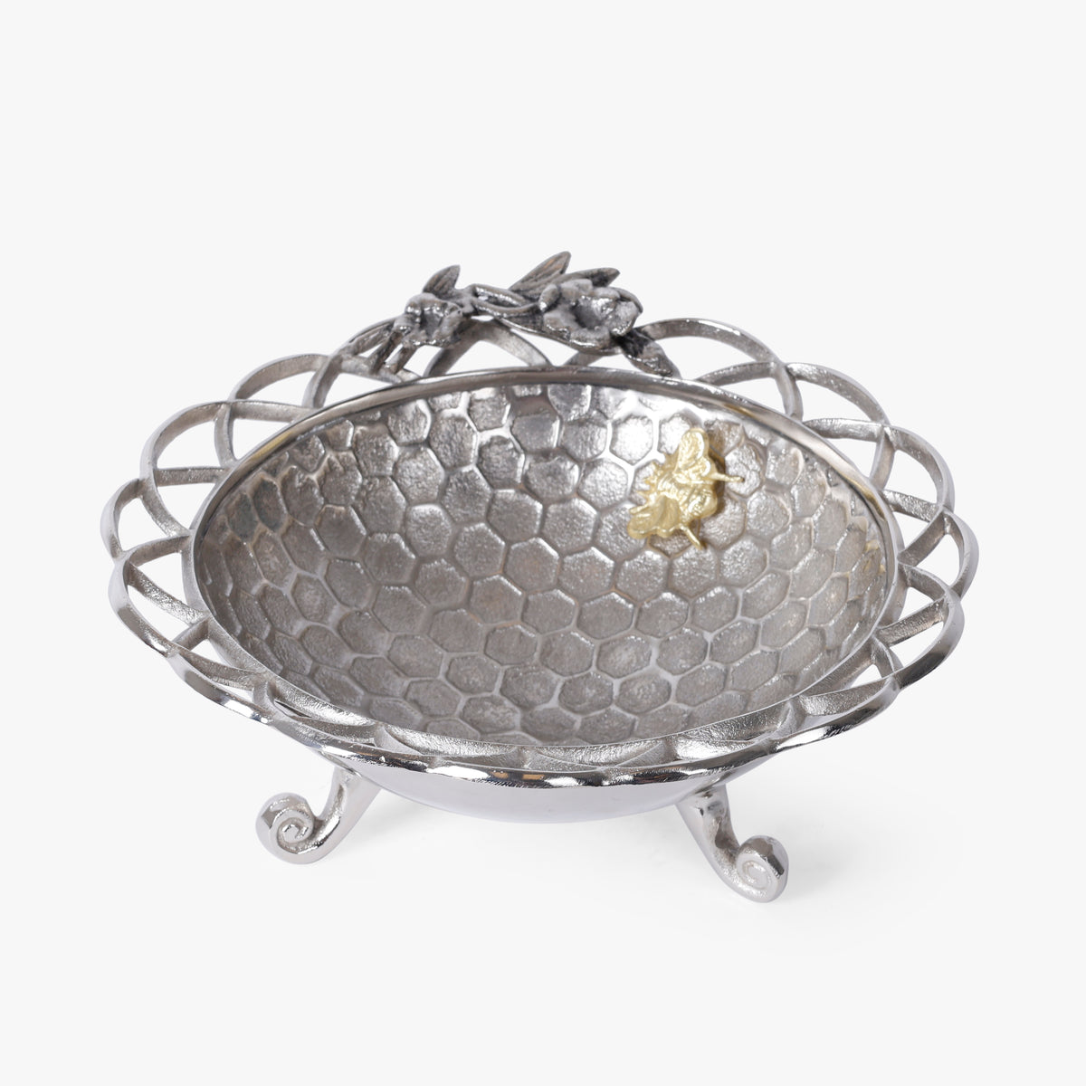 Honeycomb Decorative Bowl for Table Decor, Fruit Display and Festive Serving