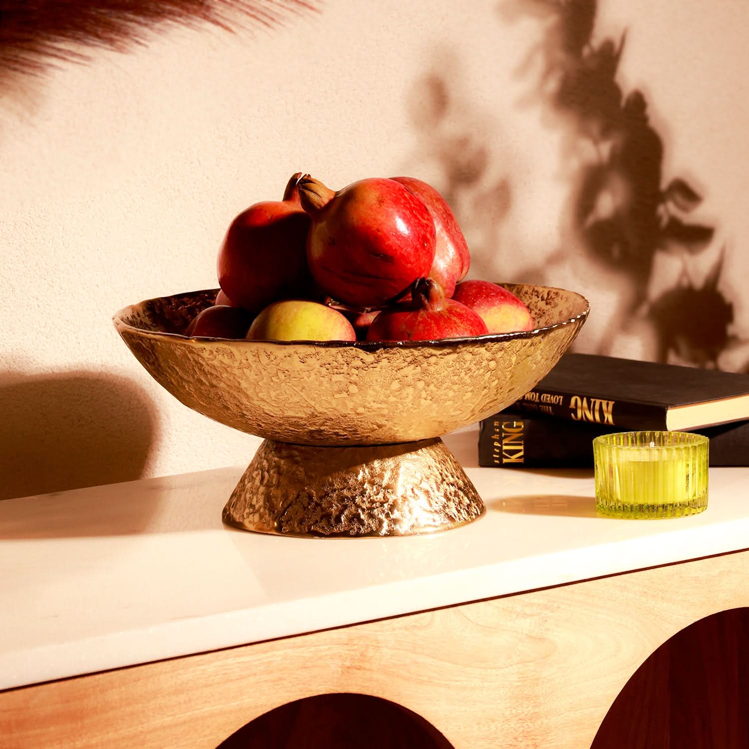 Gold Hammered Metal Bowl